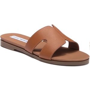 Steve Madden Hawthorne slip-on sandals slippers white beige 8.5 nwt Nord…